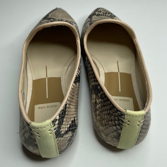 Dolce Vita Snakeskin Slip On Flats - Picture 4 of 5